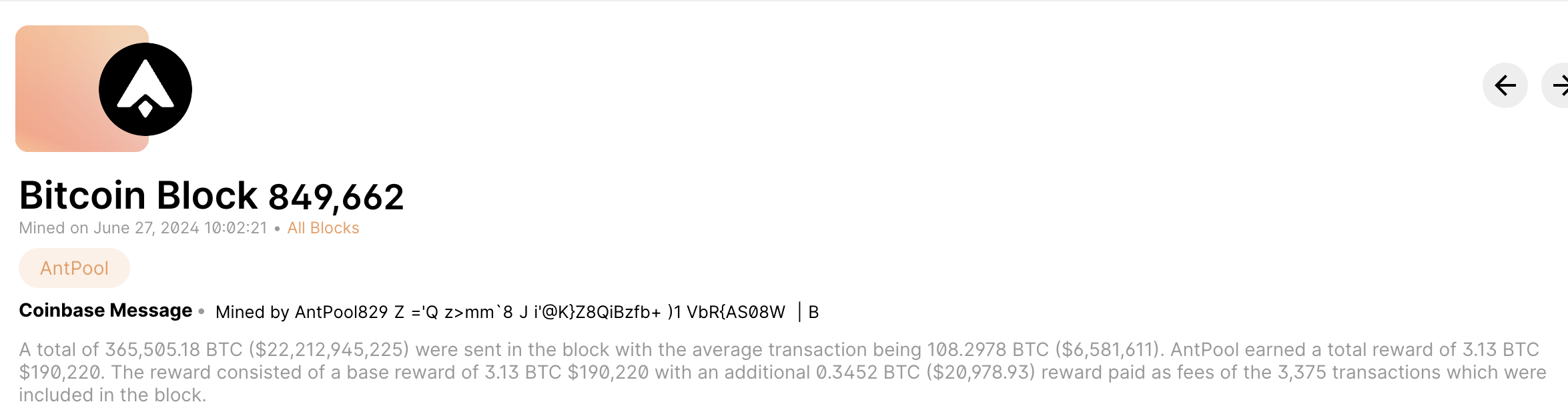 Bitcoin Block 849662