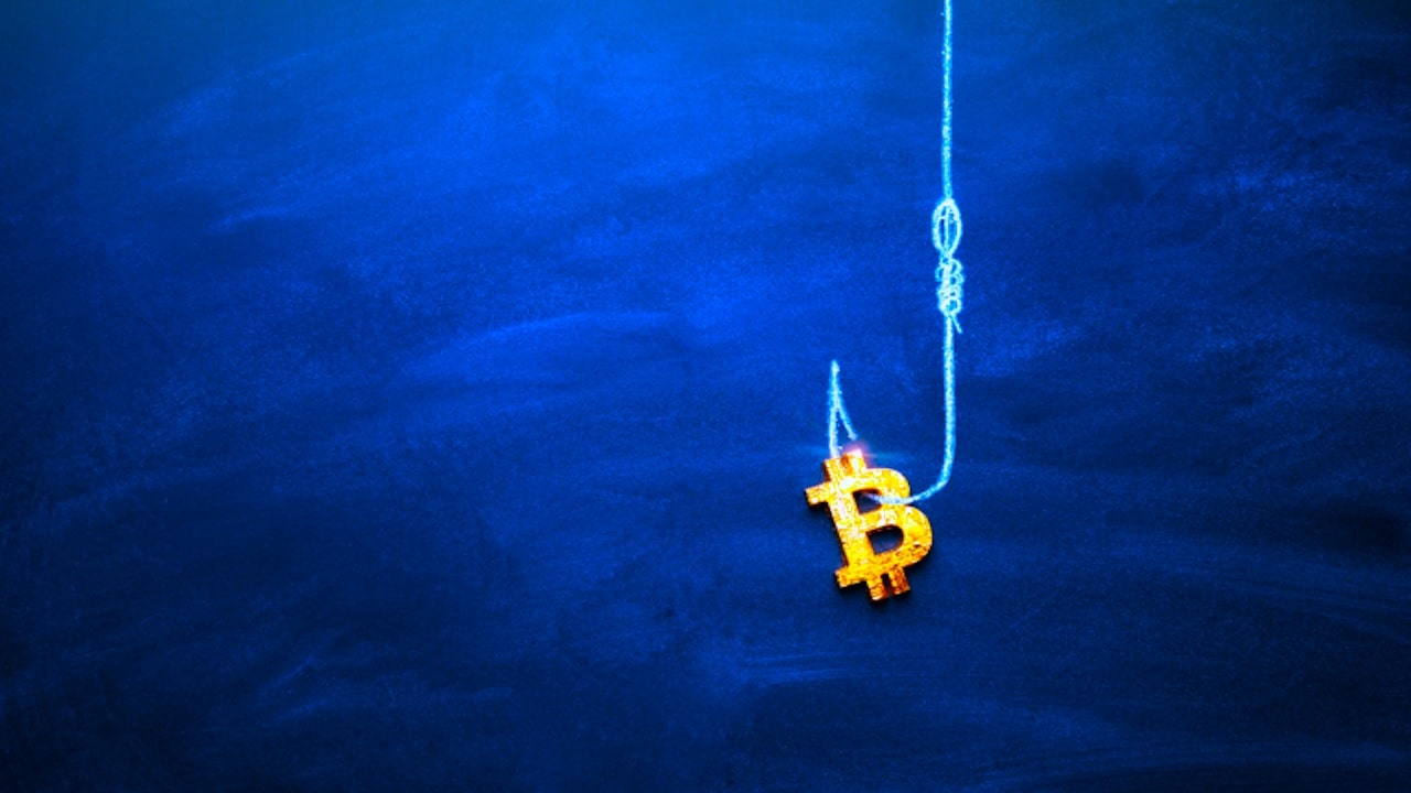 Bitcoin phishing hook