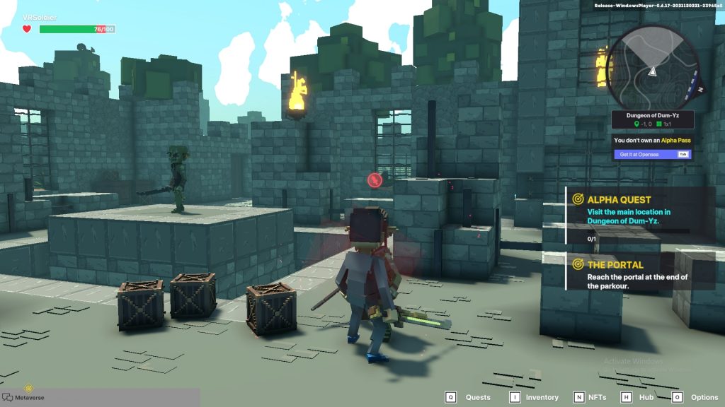 Sandbox metaverse gameplay